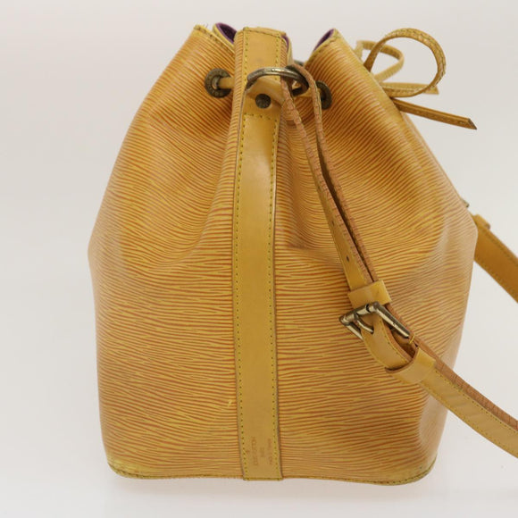 LOUIS VUITTON Epi Petit Noe Shoulder Bag Tassili Yellow M44109 LV Auth ds439