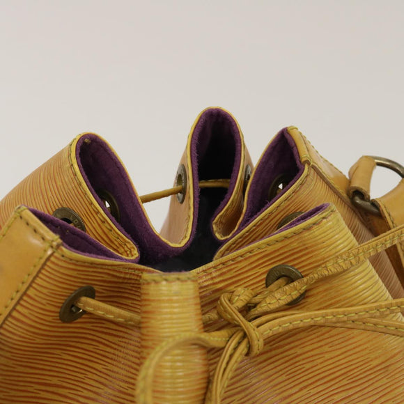 LOUIS VUITTON Epi Petit Noe Shoulder Bag Tassili Yellow M44109 LV Auth ds439