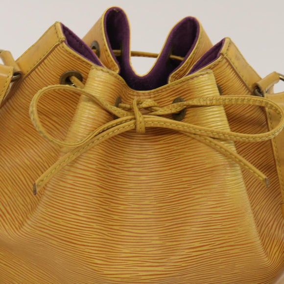 LOUIS VUITTON Epi Petit Noe Shoulder Bag Tassili Yellow M44109 LV Auth ds439