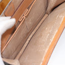 CELINE Macadam Canvas Hand Bag PVC Leather Brown Gold Auth EC006-22