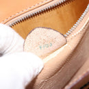 CELINE Macadam Canvas Hand Bag PVC Leather Brown Gold Auth EC006-12