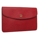 LOUIS VUITTON Epi Montaigne 23 Clutch Bag Red M52667 LV Auth EC007-1