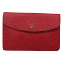 LOUIS VUITTON Epi Montaigne 23 Clutch Bag Red M52667 LV Auth EC007-13