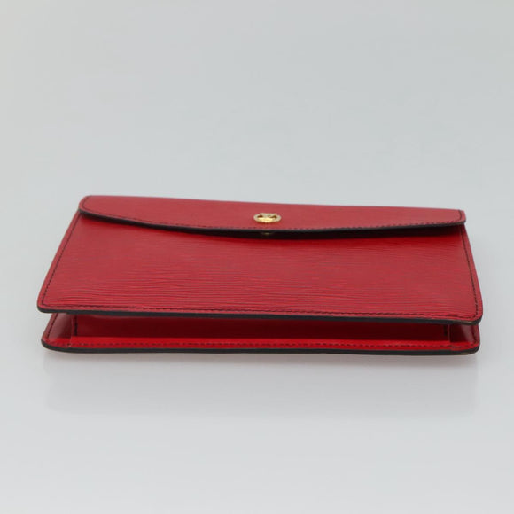 LOUIS VUITTON Epi Montaigne 23 Clutch Bag Red M52667 LV Auth EC007