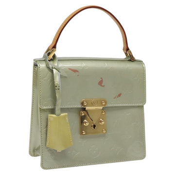 LOUIS VUITTON Monogram Vernis Spring Street Hand Bag Gris M91029 LV Auth EC020