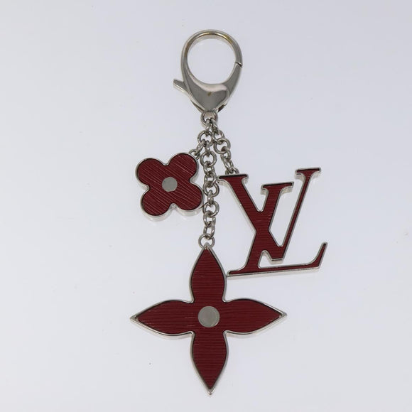 LOUIS VUITTON Epi Bijusac Fleur Deux Charm metal Red M65224 LV Auth EC029