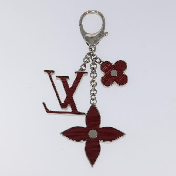 LOUIS VUITTON Epi Bijusac Fleur Deux Charm metal Red M65224 LV Auth EC029