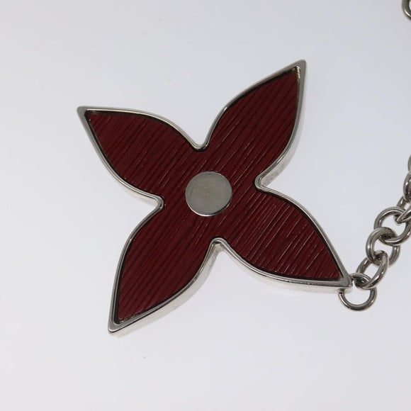 LOUIS VUITTON Epi Bijusac Fleur Deux Charm metal Red M65224 LV Auth EC029