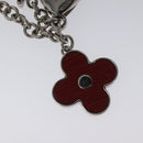 LOUIS VUITTON Epi Bijusac Fleur Deux Charm metal Red M65224 LV Auth EC029-6