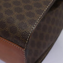 CELINE Macadam Canvas Shoulder Bag PVC Leather Brown Gold Auth EC038-14