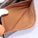 CELINE Macadam Canvas Shoulder Bag PVC Leather Brown Gold Auth EC038-24