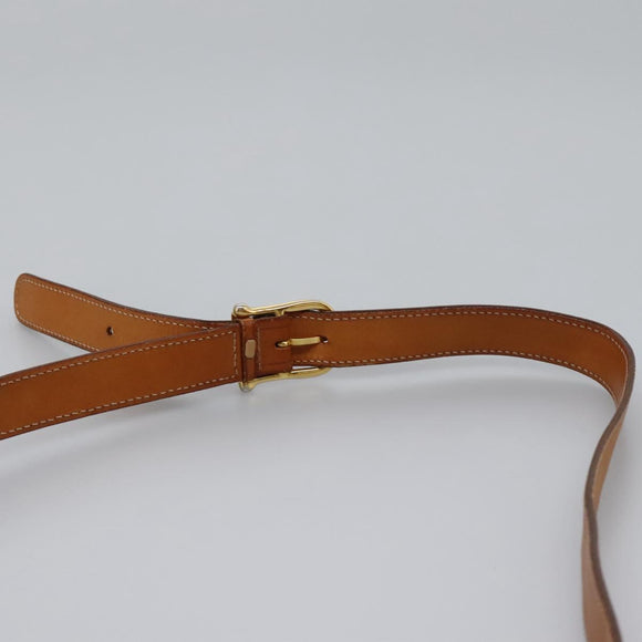 CELINE Macadam Canvas Shoulder Bag PVC Leather Brown Gold Auth EC038