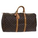 LOUIS VUITTON Monogram Keepall 55 Boston Bag M41424 LV Auth EC039-1