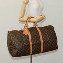 LOUIS VUITTON Monogram Keepall 55 Boston Bag M41424 LV Auth EC039-22