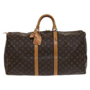 LOUIS VUITTON Monogram Keepall 55 Boston Bag M41424 LV Auth EC039-13