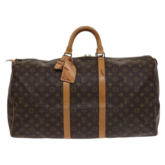 LOUIS VUITTON Monogram Keepall 55 Boston Bag M41424 LV Auth EC039
