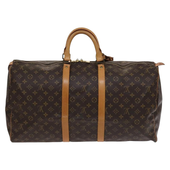 LOUIS VUITTON Monogram Keepall 55 Boston Bag M41424 LV Auth EC039