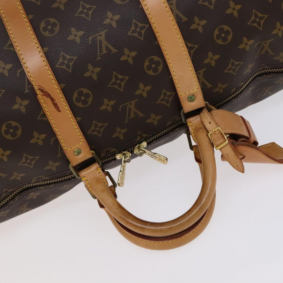 LOUIS VUITTON Monogram Keepall 55 Boston Bag M41424 LV Auth EC039