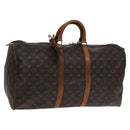 LOUIS VUITTON Monogram Keepall 55 Boston Bag M41424 LV Auth EC040-1