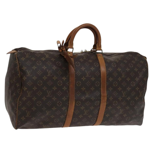 LOUIS VUITTON Monogram Keepall 55 Boston Bag M41424 LV Auth EC040