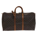 LOUIS VUITTON Monogram Keepall 55 Boston Bag M41424 LV Auth EC040-13
