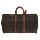LOUIS VUITTON Monogram Keepall 55 Boston Bag M41424 LV Auth EC040-2