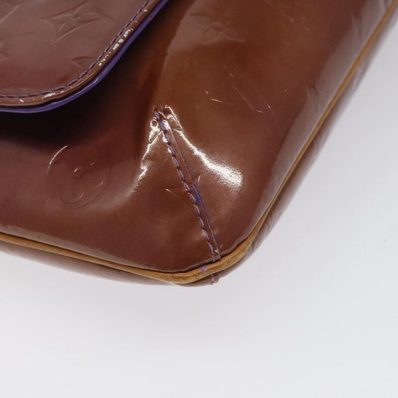 LOUIS VUITTON Monogram Vernis Thompson Street Bag Viole M91095 LV Auth EC046
