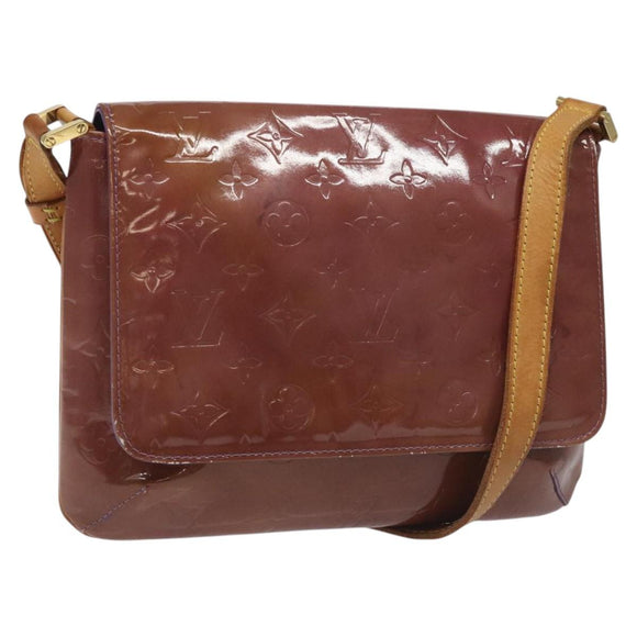 LOUIS VUITTON Monogram Vernis Thompson Street Bag Viole M91095 LV Auth EC046