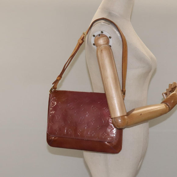 LOUIS VUITTON Monogram Vernis Thompson Street Bag Viole M91095 LV Auth EC046