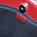 BURBERRY Nova Check Shoulder Bag PVC Beige Wine Red Silver Auth EC077-18