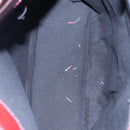 BURBERRY Nova Check Shoulder Bag PVC Beige Wine Red Silver Auth EC077-10