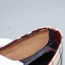 BURBERRY Nova Check Shoulder Bag PVC Beige Wine Red Silver Auth EC077-11