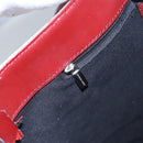 BURBERRY Nova Check Shoulder Bag PVC Beige Wine Red Silver Auth EC077-21