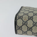 GUCCI GG Supreme Sherry Line Clutch Bag PVC Red Navy 156 01 030 Auth EC080-15