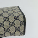 GUCCI GG Supreme Sherry Line Clutch Bag PVC Red Navy 156 01 030 Auth EC080-16