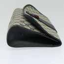 GUCCI GG Supreme Sherry Line Clutch Bag PVC Red Navy 156 01 030 Auth EC080-4