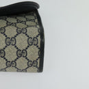 GUCCI GG Supreme Sherry Line Clutch Bag PVC Red Navy 156 01 030 Auth EC080-14