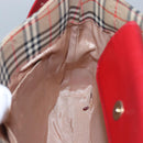 Burberrys Nova Check Shoulder Bag Canvas Beige Red gold Auth EC082-20