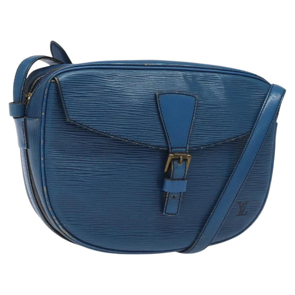 LOUIS VUITTON Epi June Feuille Shoulder Bag Blue M52155 LV Auth EC084