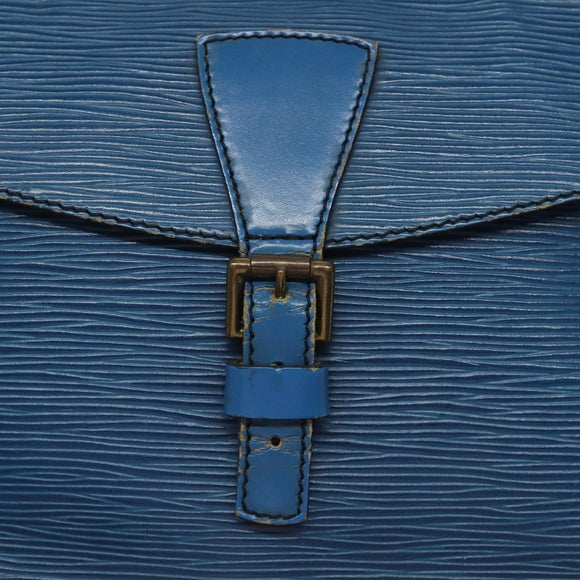LOUIS VUITTON Epi June Feuille Shoulder Bag Blue M52155 LV Auth EC084