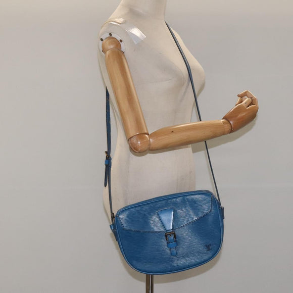 LOUIS VUITTON Epi June Feuille Shoulder Bag Blue M52155 LV Auth EC084