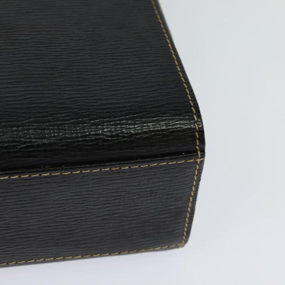 CELINE Shoulder Bag Leather Black Auth EC092