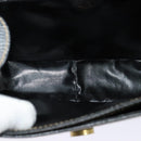 CELINE Shoulder Bag Leather Black Auth EC092-11