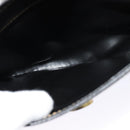 CELINE Shoulder Bag Leather Black Auth EC092-20