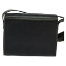 CELINE Shoulder Bag Leather Black Auth EC092-2