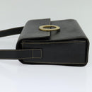CELINE Shoulder Bag Leather Black Auth EC092-3