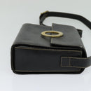 CELINE Shoulder Bag Leather Black Auth EC092-4