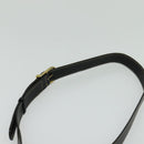 CELINE Shoulder Bag Leather Black Auth EC092-8