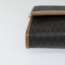 Christian Dior Honeycomb Canvas Chain Shoulder Bag PVC Black Gold Auth EC097-9