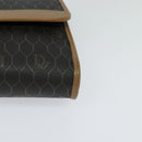 Christian Dior Honeycomb Canvas Chain Shoulder Bag PVC Black Gold Auth EC097-14